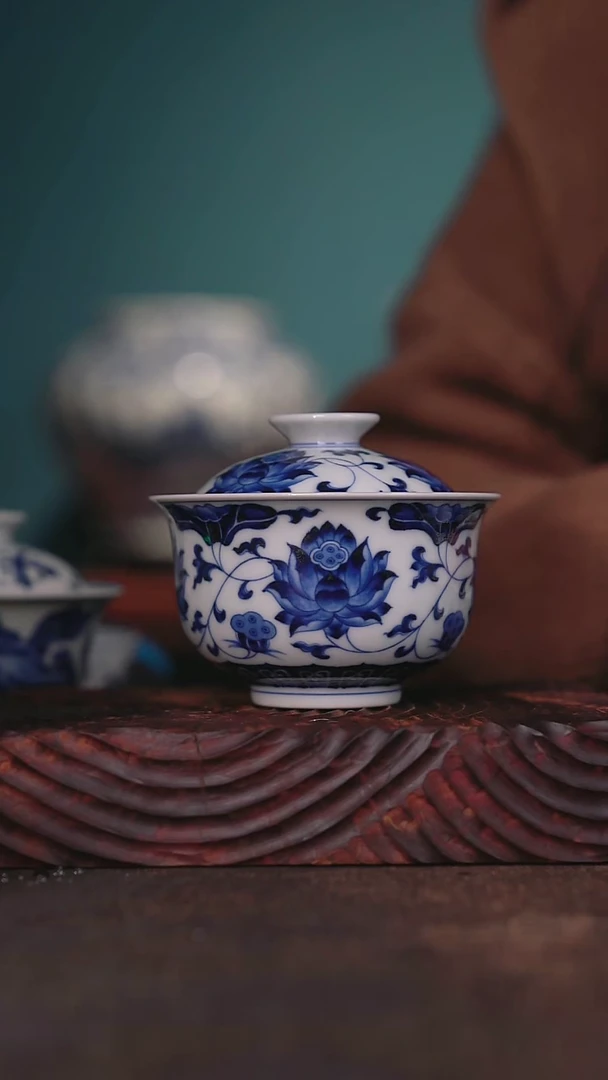 【闪购商品】洪印慕明莲花盖碗