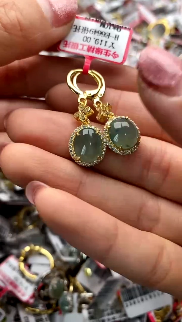 【闪购商品】翡翠戒指银S925镶嵌999999    6