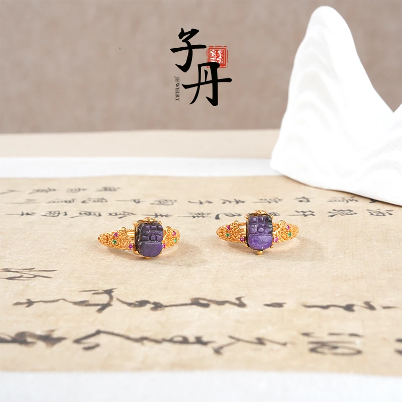 【子丹水 晶】舒俱来貔貅戒指(多样性发/发一个)X727-0126