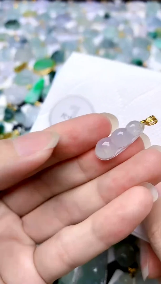 颈饰银S925镶嵌翡翠天然A货翡翠