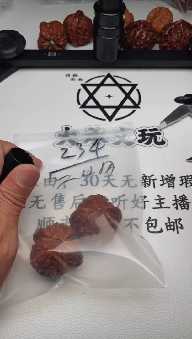 文玩核桃把件二*0620-铁铁铁-二明