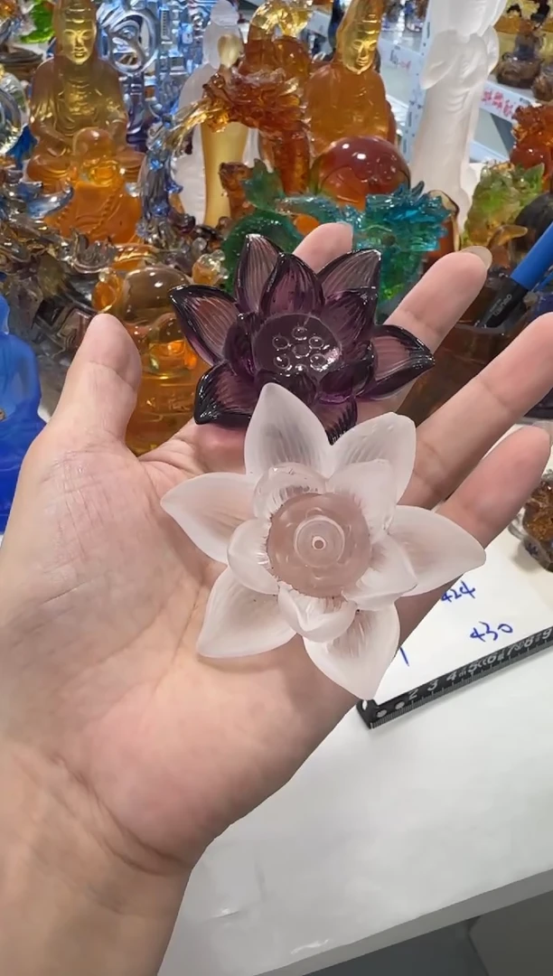 手工艺品琉璃禾***＊紫色+白色  微瑕作品  不退不换  介意勿拍