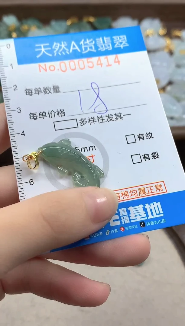 颈饰未镶嵌翡翠净货挂件-5414