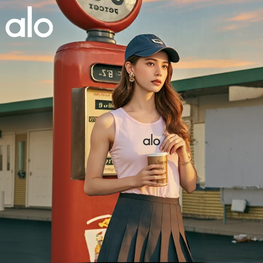 【大牌专柜】alo新款情侣夏季运动无袖宽松T恤冰丝冰凉透气薄款背心