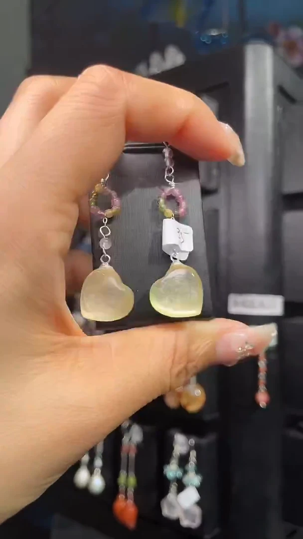 银S925镶嵌耳饰紫晶月****۶月夜的战