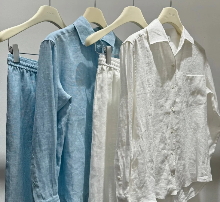 【肆姐高定】设计师款慵懒风早春亚麻套装XY2309