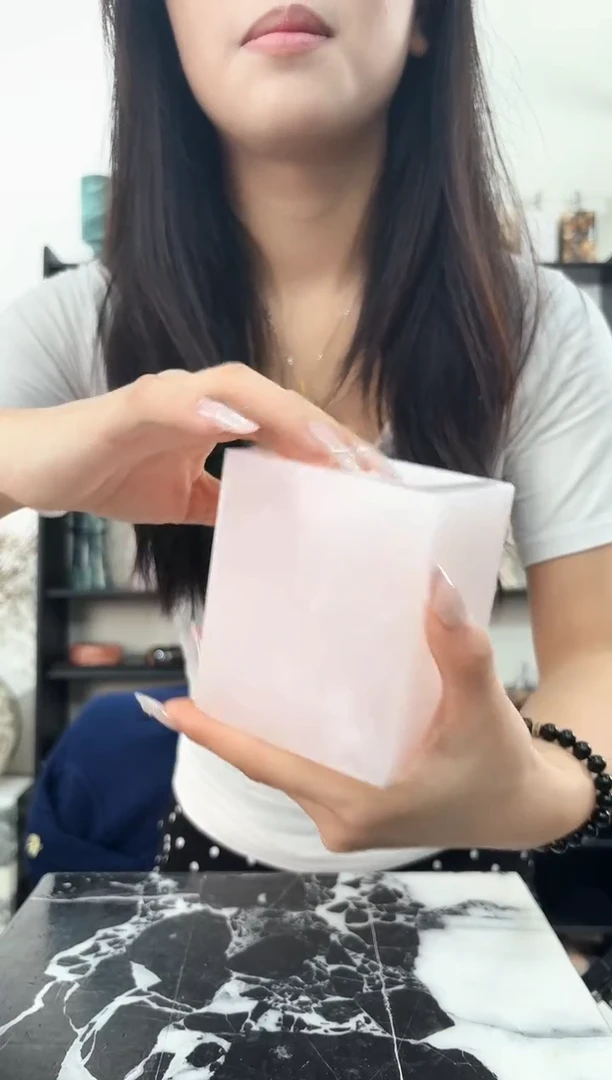 石材A****e粉玉高空杯022