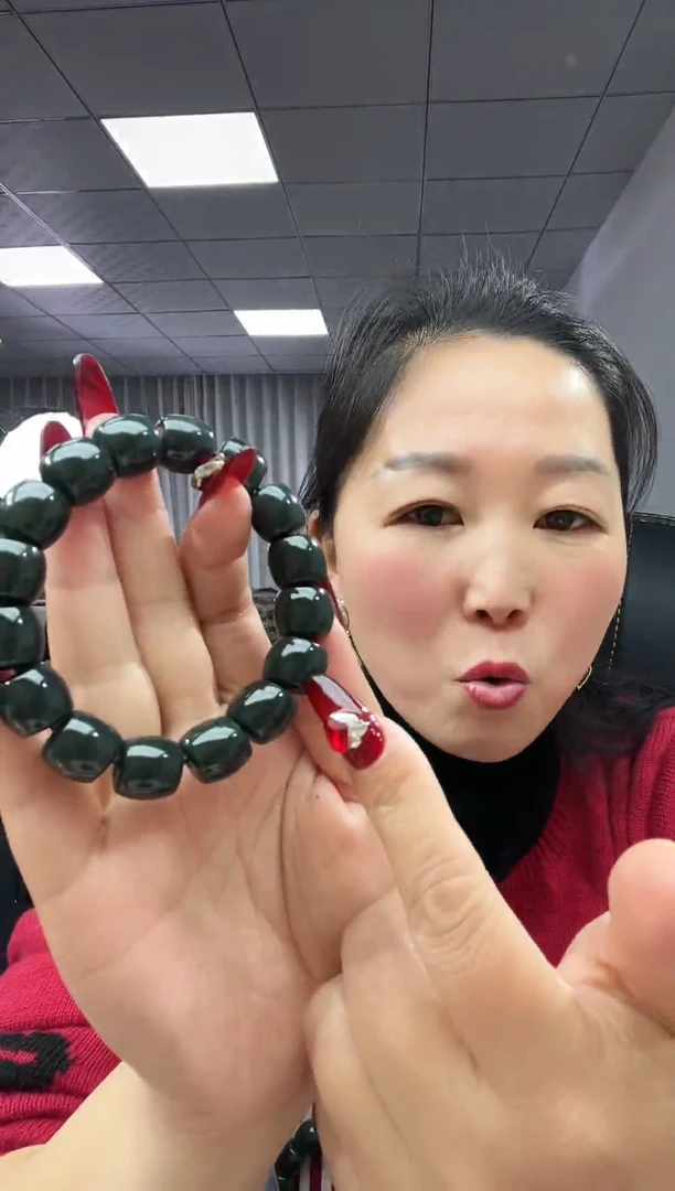 未镶嵌手串和田玉天然和田玉新疆沙枣青枣青蓝特细14