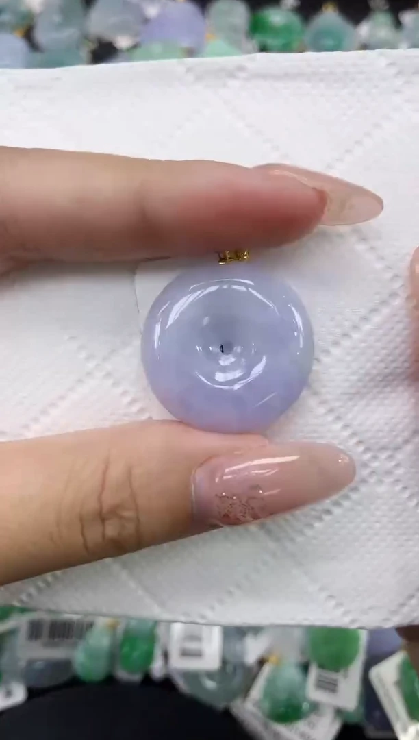 颈饰18K金镶嵌翡翠1111111111