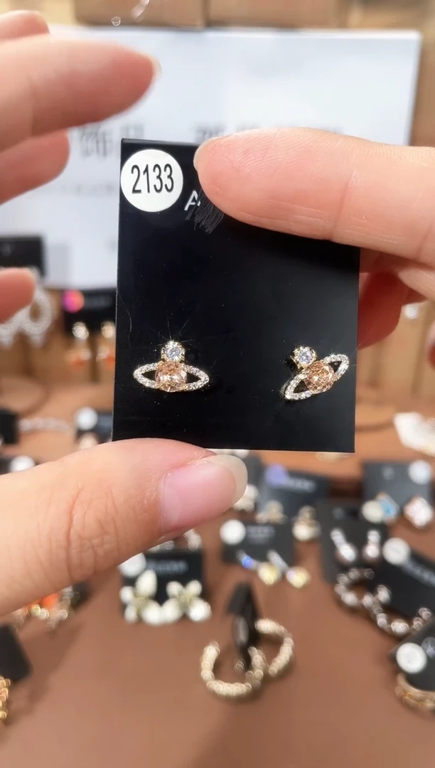 合金925银锆石豆2133