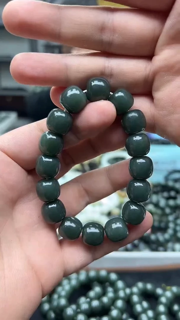 未镶嵌手串和田玉纯天然新疆且末蓝14