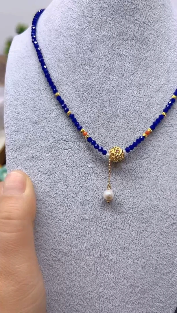 【闪购商品】青金石项链未镶嵌项链X428