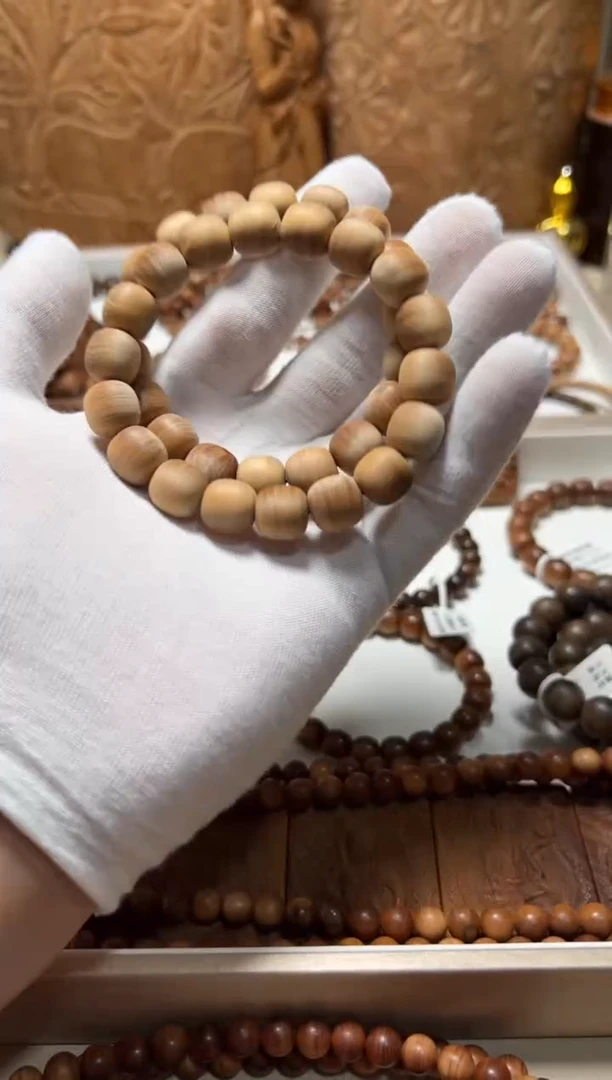 檀香木手串/手链瑕疵没打磨11.5x1.2  福利款