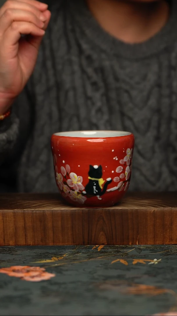 瓷片釉下彩手工手绘同款陶器