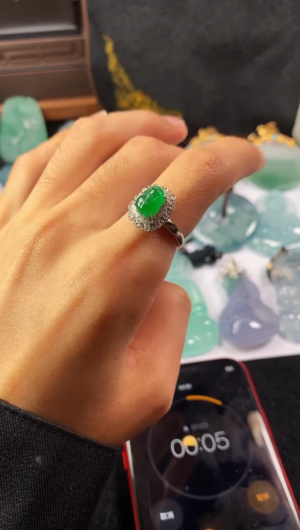 18K金镶嵌定制翡翠妮*~PA