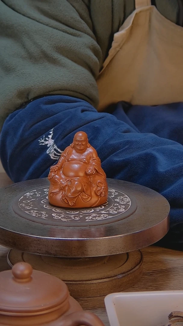 【闪购商品】紫砂茶宠大红袍弥勒佛