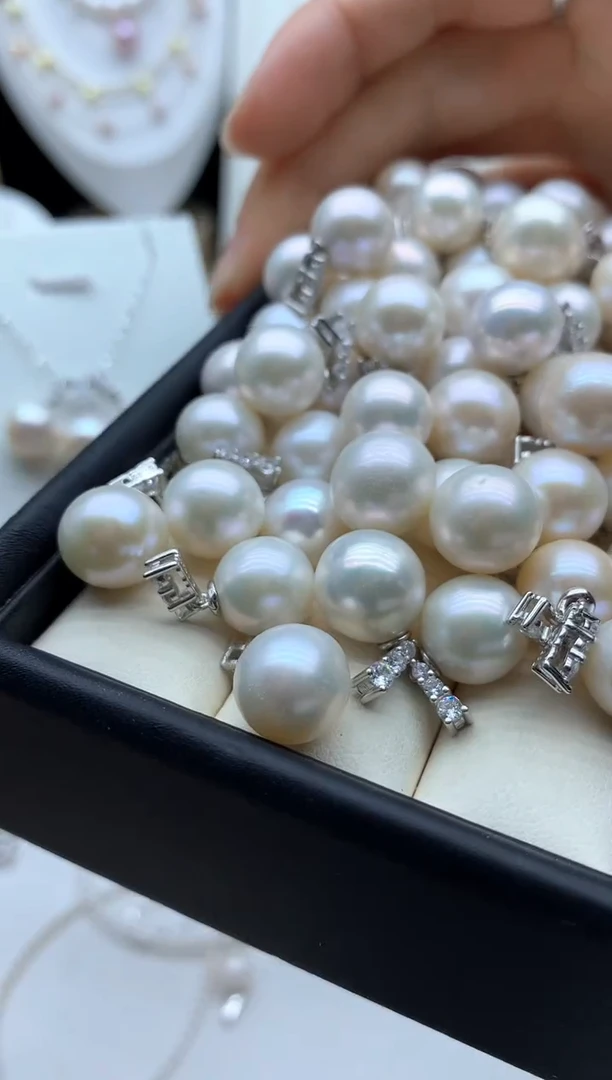 淡水珍珠银S925镶嵌吊坠(不含链)多样性发其一