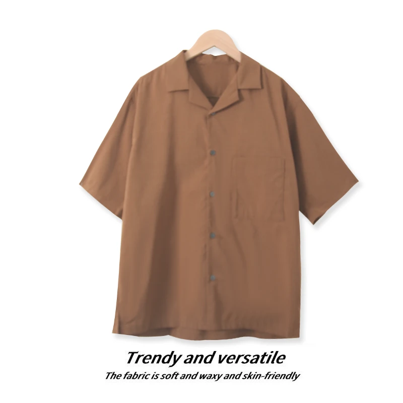 春夏季女士短袖衬衫简约休闲上衣翻领亲肤舒适00580透气百搭