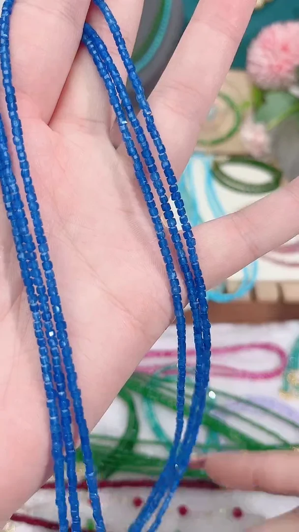 蓝宝石颈饰银S925镶嵌方99