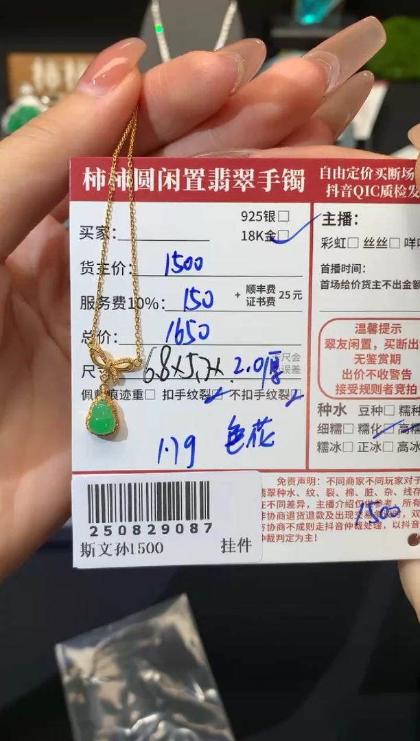 颈饰18K金镶嵌翡翠姐姐250829087