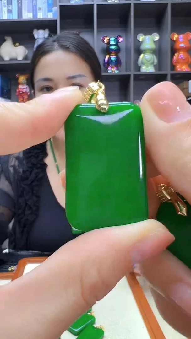 翡翠14K金镶嵌颈饰丹丹diy劲饰