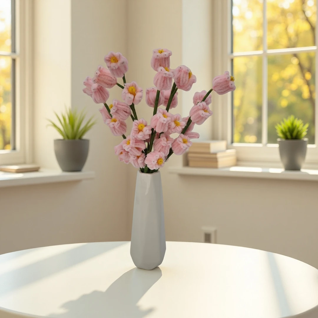 铃兰花扭扭棒成品幸福的使者寓意纯洁无瑕送母亲客厅仿真花摆件
