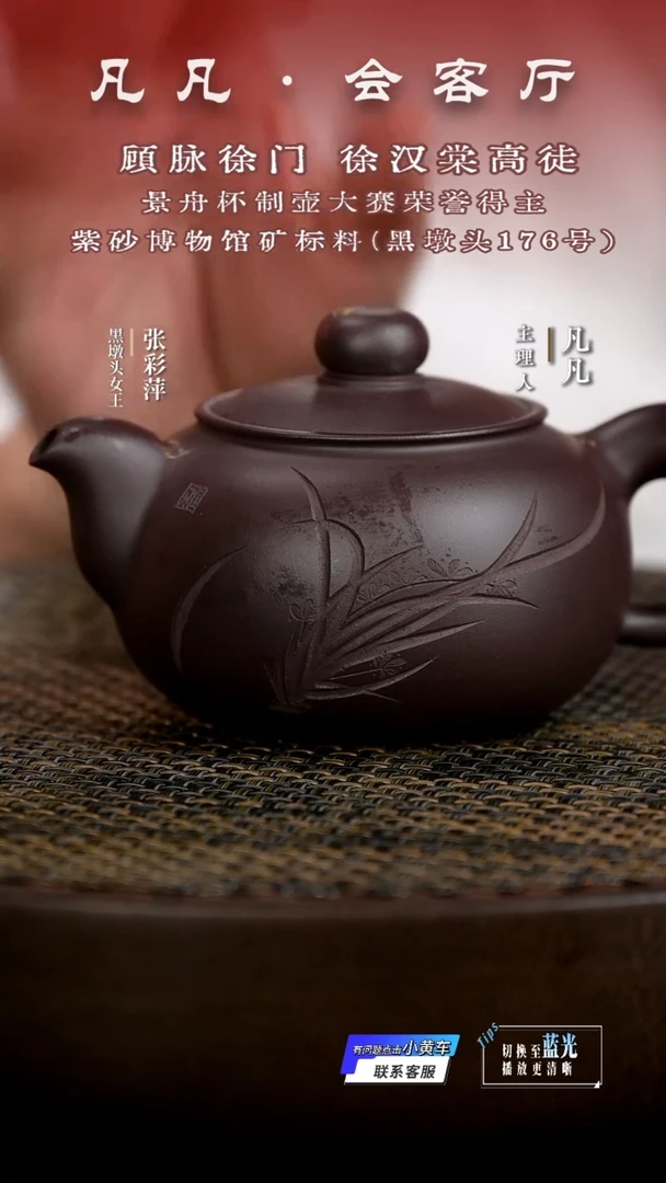 茶壶紫砂ZCP42张彩萍卡盖芙蓉珠黑墩头260CC