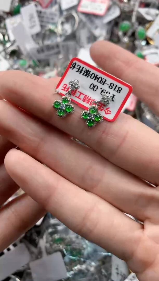 银S925镶嵌戒指翡翠222   5
