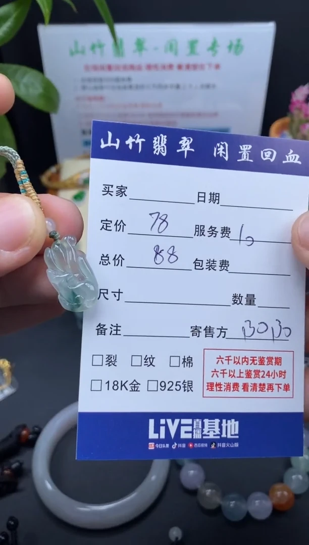 颈饰未镶嵌翡翠3000959