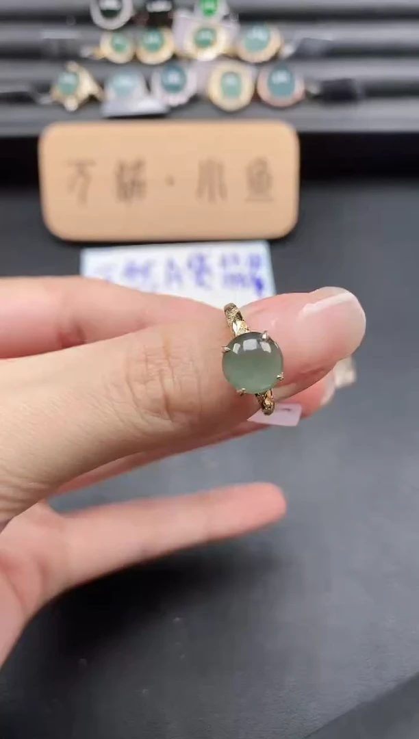 翡翠戒指银S925镶嵌5151