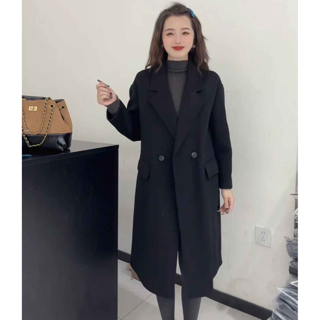 1988 STUDIO• 谁穿谁好看中长款羊毛双面呢大衣（衣长95）