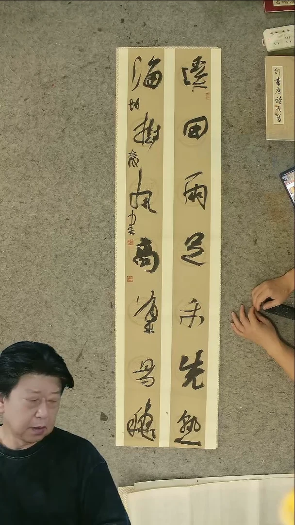 书法胡大成老师 书法对联