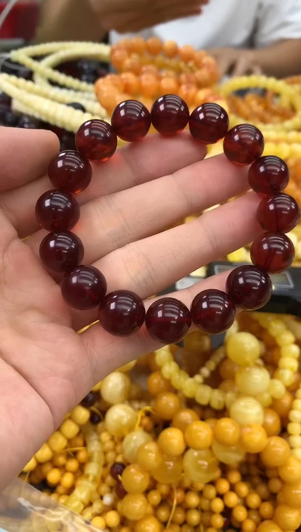 裸石蜜蜡未镶嵌手串