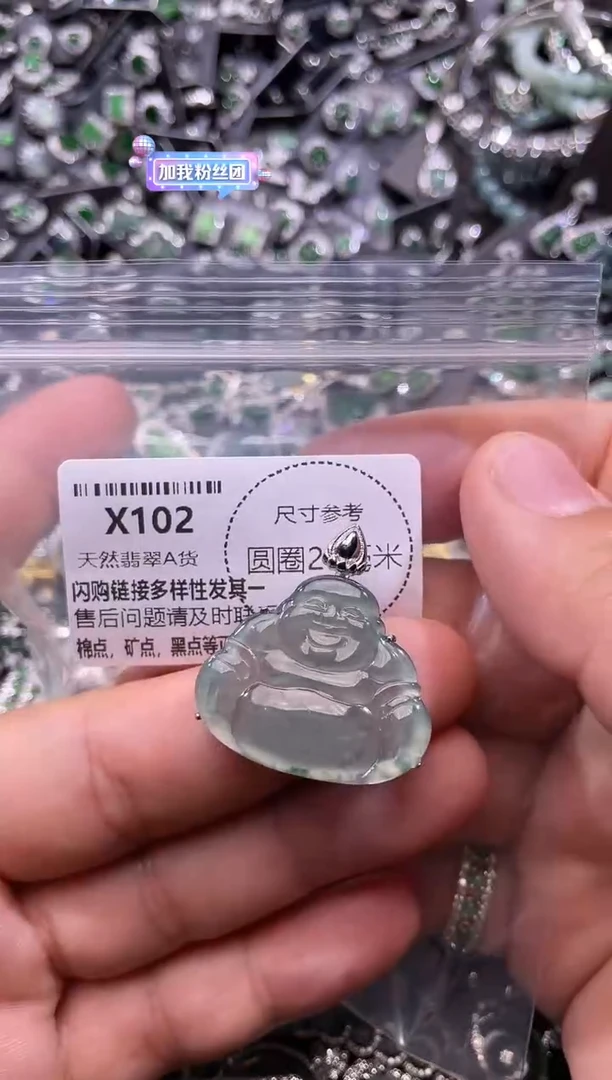 翡翠未镶嵌颈饰X102吊坠