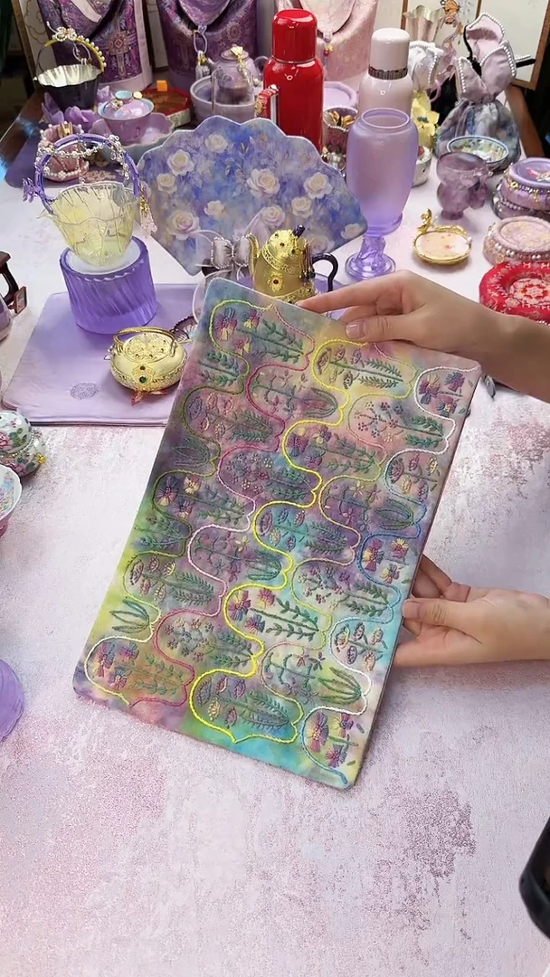 130手作刺子绣茶席