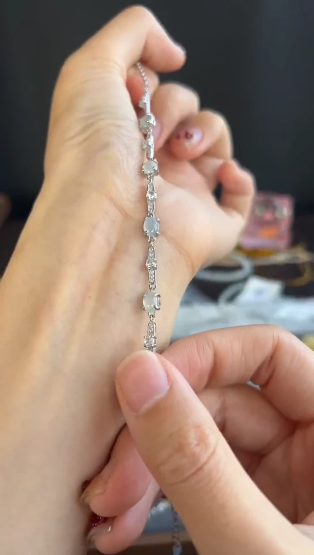 颈饰银S925镶嵌翡翠307买断