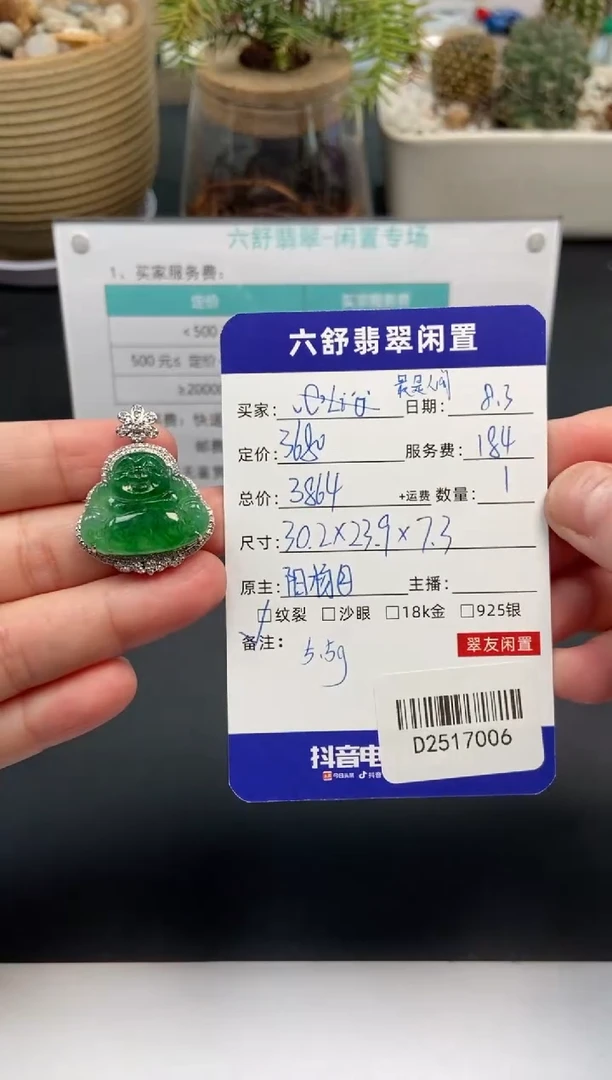 翡翠18K金镶嵌颈饰最****景D2517006