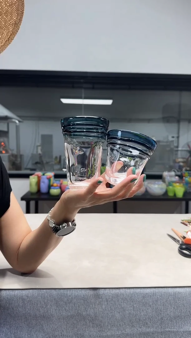 G慕忆家手作琉璃高口一对