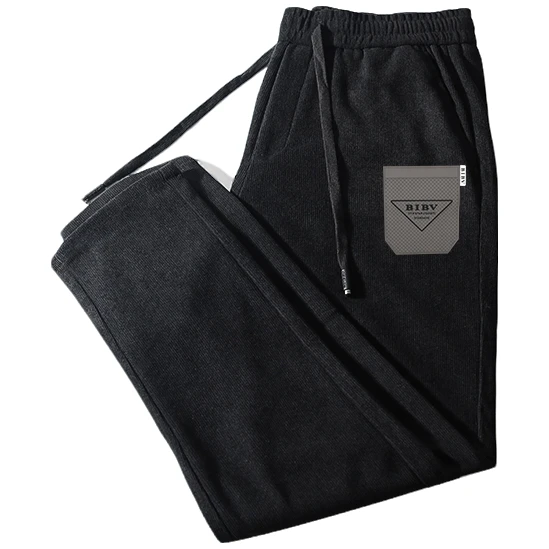 真男人系列烫印格子logo长裤卫裤潮 1209