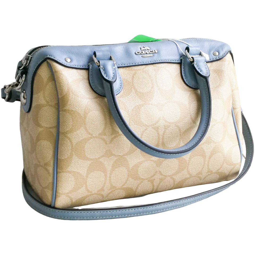 95新  coach 浅蓝色波士顿包 062506