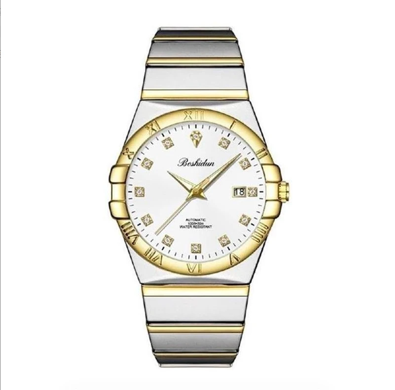 【白星座】商务大气罗马刻度夜光日历男表9117G