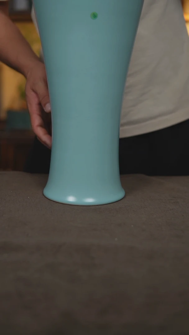 杯仿古天青纯手梅瓶52高