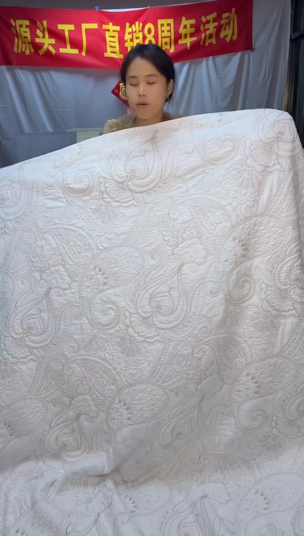 棉纯棉白色腰果花220*240