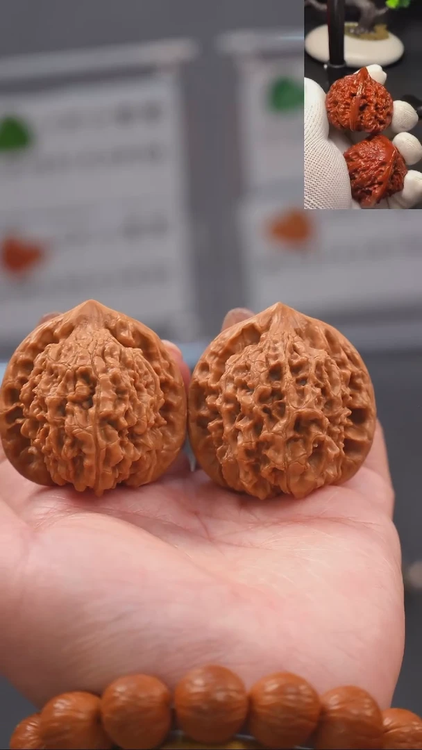 【闪购商品】文玩核桃把件42麒麟纹官帽