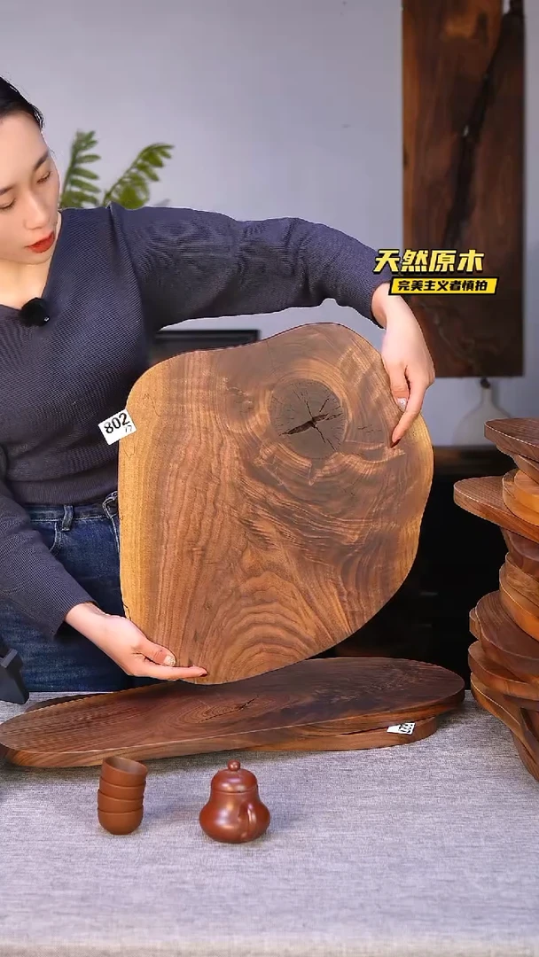 木北美黑胡桃原木.干裂疤结不属于商品质量问题完美主义者慎拍