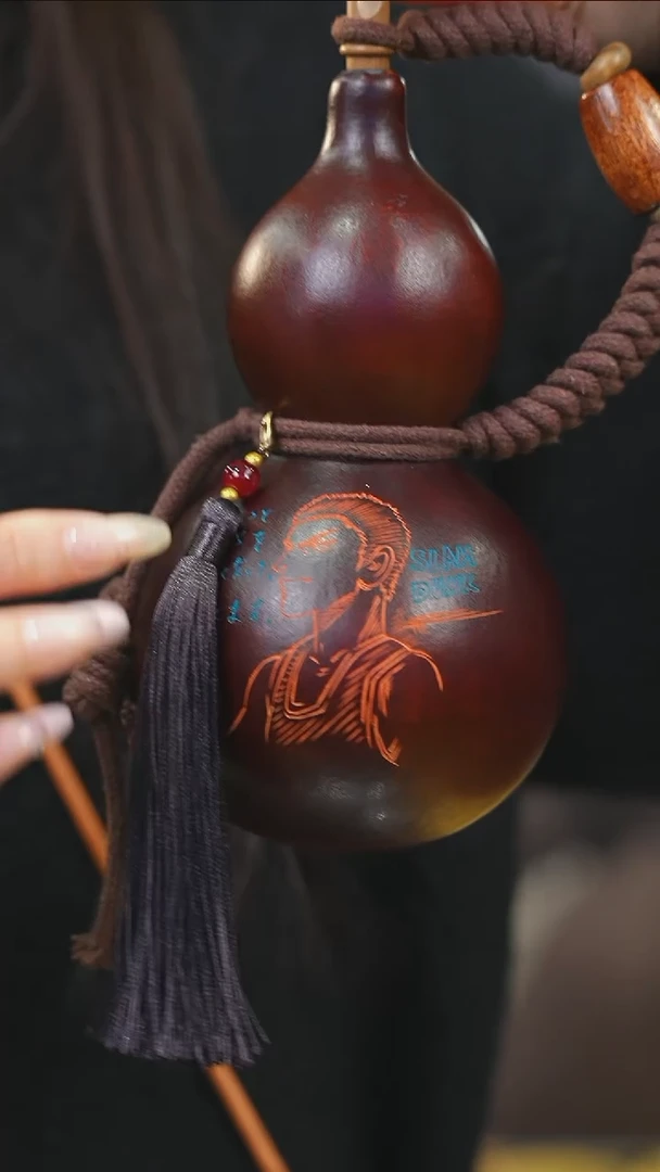 【闪购商品】XO119大漆酒葫芦不包手串及旋转底座