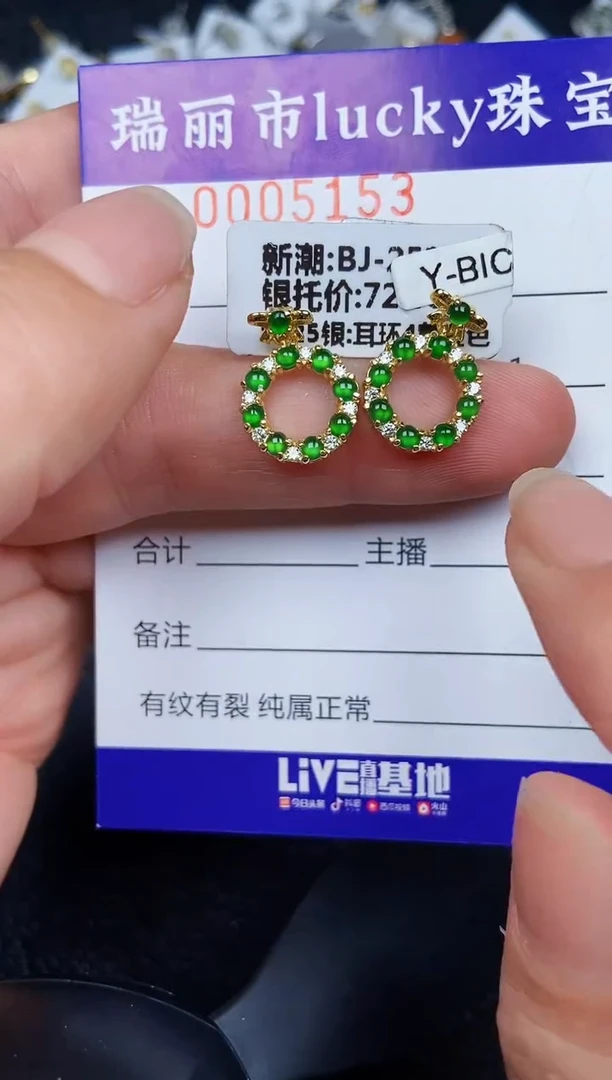 翡翠银S925镶嵌颈饰5153