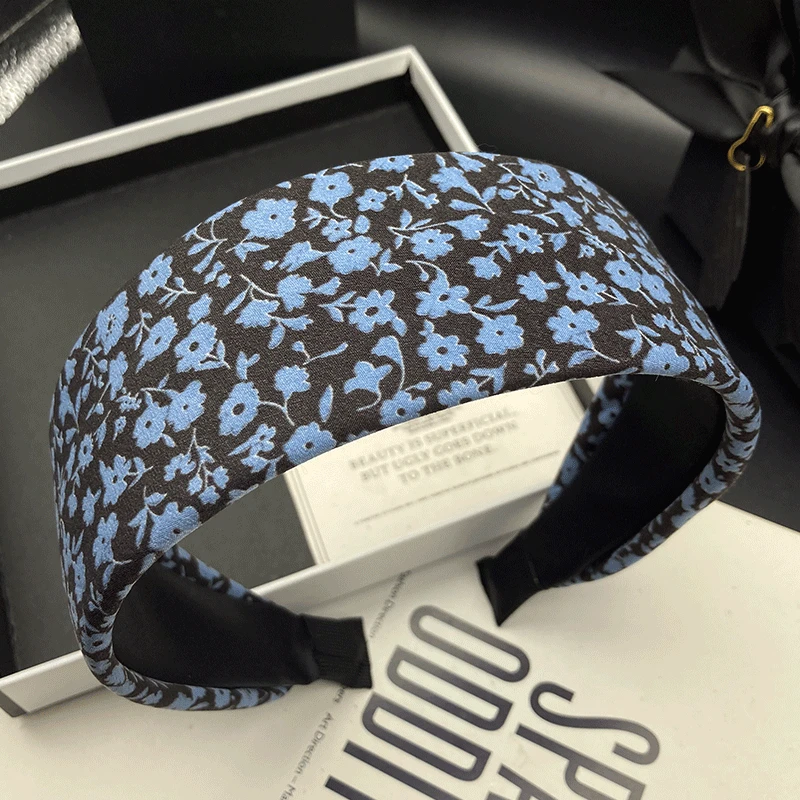 新款成人法式小香风原创设计百搭发饰碎花高档发箍女士复古压发