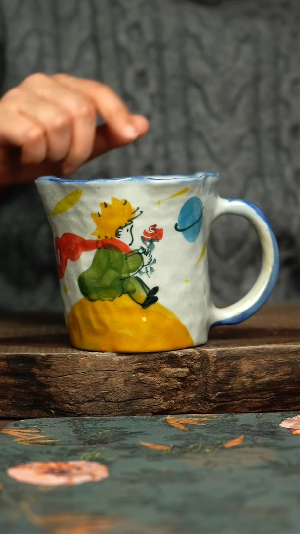 【闪购商品】杯釉下彩手工手绘同款陶器