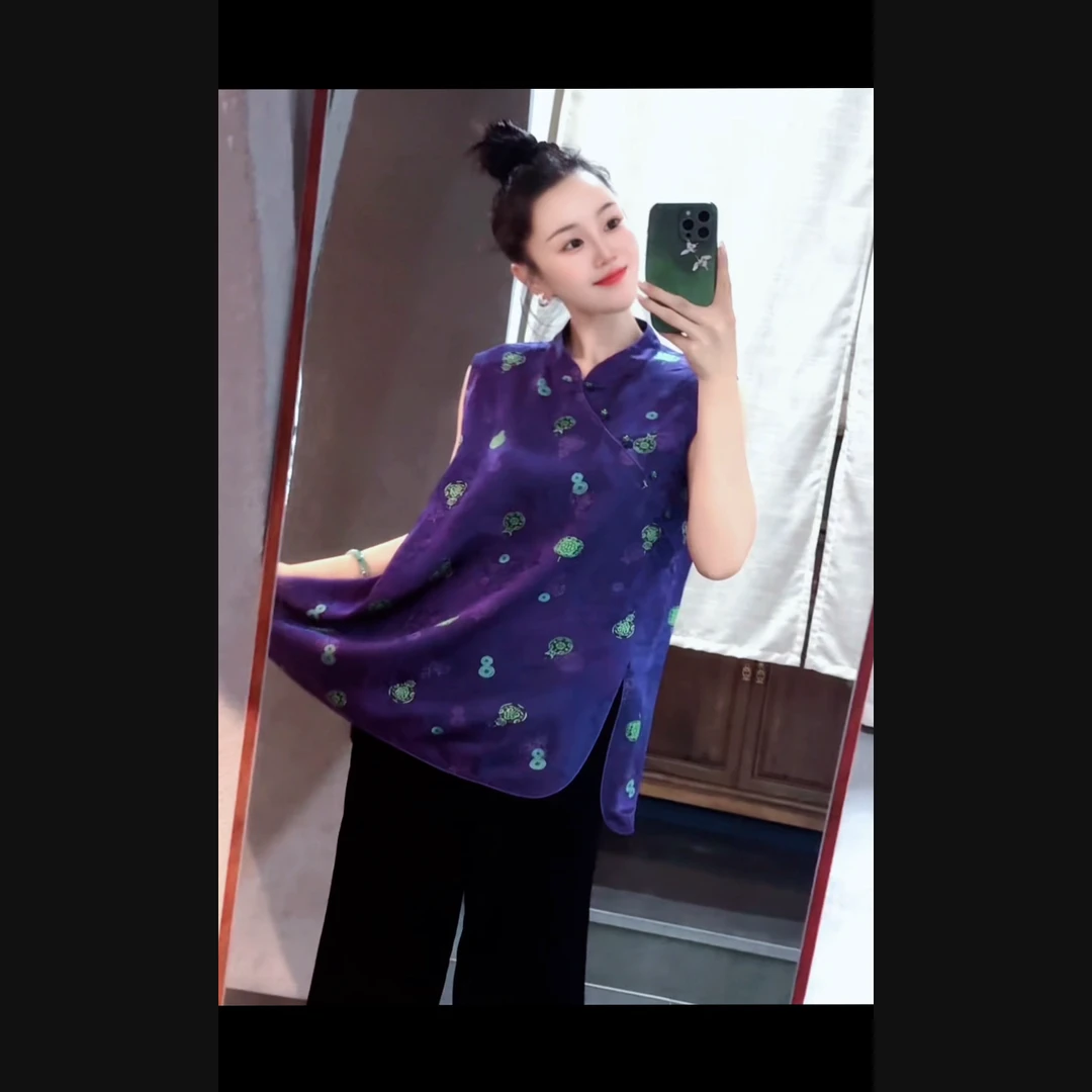 东方禅心 芳华设计新中式复古提花上衣国风百搭提花上衣FH-A090